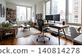 Modern home office in a bright apartment. 140814278