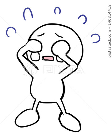 Stick figure, sad, crying Stick figure, sad, crying 140814418