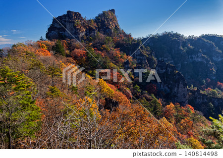Autumn foliage on the rocky peaks of Ura-Myogi Autumn foliage on the rocky peaks of Ura-Myogi 140814498