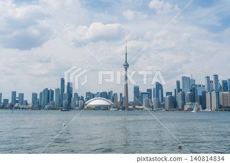 從多倫多島看到的多倫多城市景觀 140814834