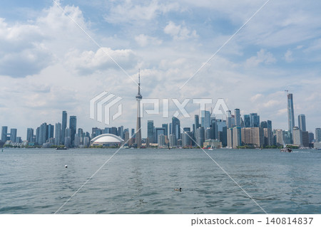 從多倫多島看到的多倫多城市景觀 140814837