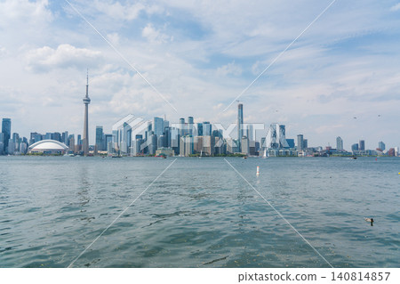 Toronto cityscape as seen from Toronto Island 140814857