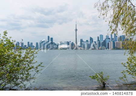 Toronto cityscape as seen from Toronto Island 140814878