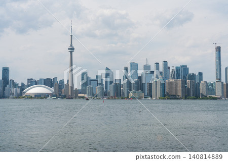 Toronto cityscape as seen from Toronto Island 140814889