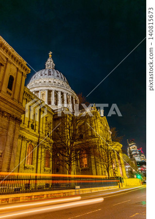 Night view of Saint Paul's Cathedral Night view of Saint Paul's Cathedral 140815673