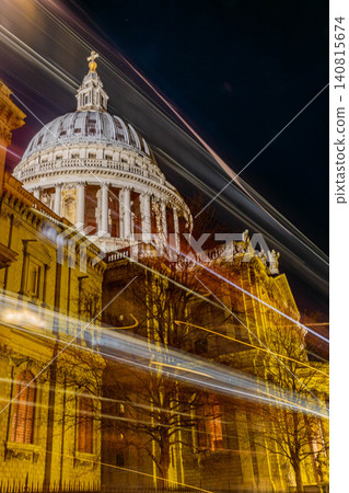 Night view of Saint Paul's Cathedral Night view of Saint Paul's Cathedral 140815674