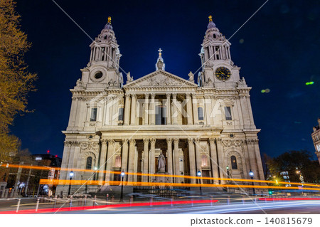 Night view of Saint Paul's Cathedral Night view of Saint Paul's Cathedral 140815679
