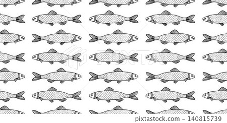 Sardine sketch seamless patten Sardine sketch seamless patten 140815739