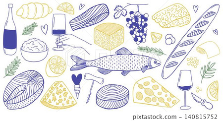 Mediterranean food set Mediterranean food set 140815752