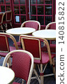Chairs lined up in a cafe in Paris, France 140815822