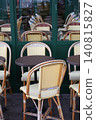 Chairs lined up in a cafe in Paris, France 140815827