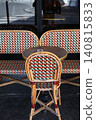Chairs lined up in a cafe in Paris, France 140815833