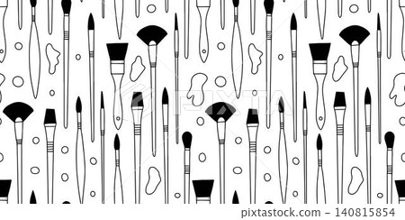 Black and white brushes for painting 140815854