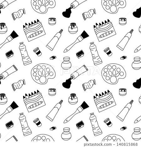 Drawing tools seamless pattern 140815868