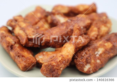 A close-up of Japanese karinto (a type of Japanese snack). A close-up of Japanese karinto (a type of Japanese snack). 140816366
