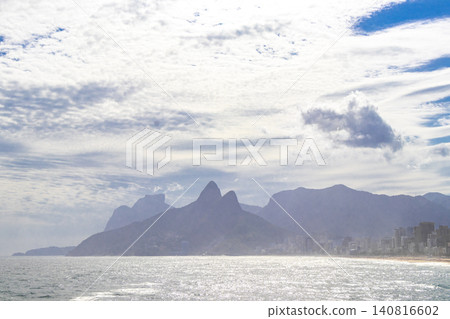 Ipanema Beach Tropical Paradise Panorama in Rio de Janeiro Brazil. Ipanema Beach Tropical Paradise Panorama in Rio de Janeiro Brazil. 140816602