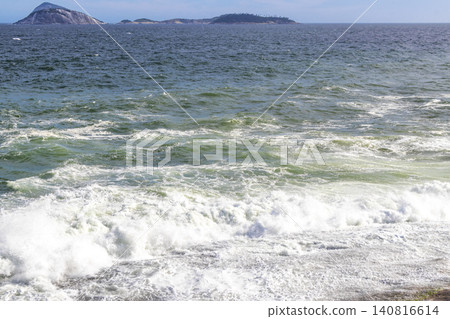 Ipanema Beach Water Waves and Rocks Rio de Janeiro Brazil. Ipanema Beach Water Waves and Rocks Rio de Janeiro Brazil. 140816614