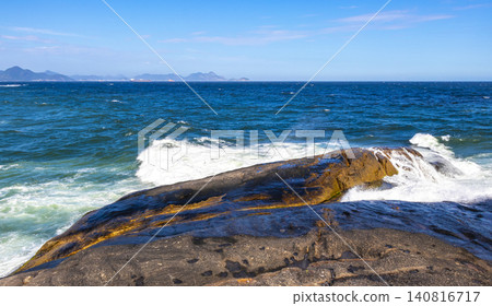 Ipanema Beach Water Waves and Rocks Rio de Janeiro Brazil. Ipanema Beach Water Waves and Rocks Rio de Janeiro Brazil. 140816717