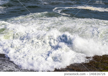 Ipanema Beach Water Waves and Rocks Rio de Janeiro Brazil. 140816726