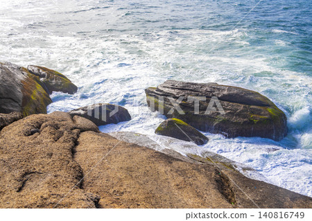 Ipanema Beach Water Waves and Rocks Rio de Janeiro Brazil. Ipanema Beach Water Waves and Rocks Rio de Janeiro Brazil. 140816749