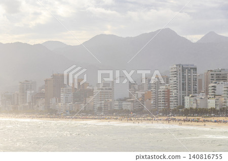 Ipanema Beach Tropical Storm Clouds Panorama Rio de Janeiro Brazil. Ipanema Beach Tropical Storm Clouds Panorama Rio de Janeiro Brazil. 140816755