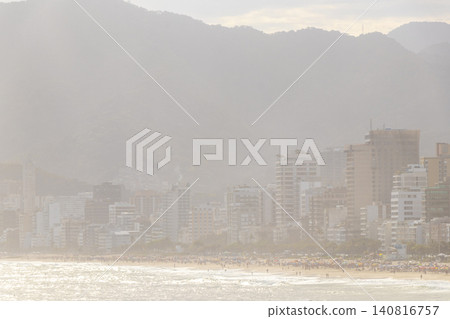 Ipanema Beach Tropical Storm Clouds Panorama Rio de Janeiro Brazil. Ipanema Beach Tropical Storm Clouds Panorama Rio de Janeiro Brazil. 140816757