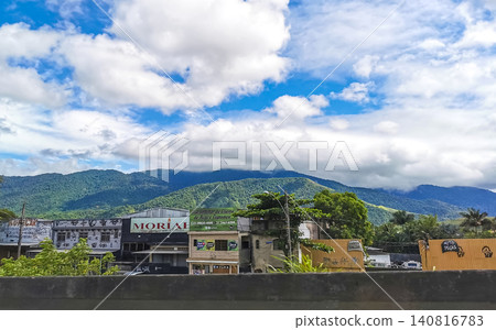 Rio de Janeiro Brazil Mountains Hills Rocks and Blue Sky. 140816783