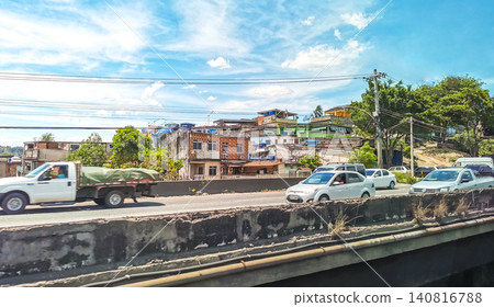 Rio de Janeiro Brazil City Road Highway with Cityscape Skyline. Rio de Janeiro Brazil City Road Highway with Cityscape Skyline. 140816788