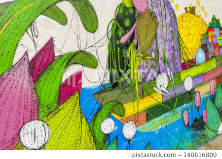 Rio de Janeiro Brazil City Street Art Graffiti and Paintings. 140816800