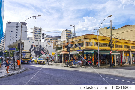 Rio de Janeiro Brazil Santa Teresa City Downtown Street and Cityscape. Rio de Janeiro Brazil Santa Teresa City Downtown Street and Cityscape. 140816802
