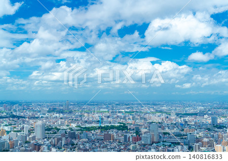 Tokyo scenery in the summer sky Tokyo scenery in the summer sky 140816833