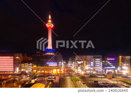 Night view of Kyoto Tower 140816840