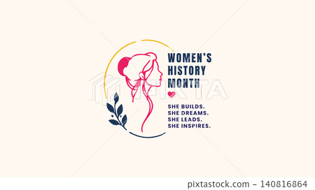 Womens History Month Elegant Female Design Womens History Month Elegant Female Design 140816864