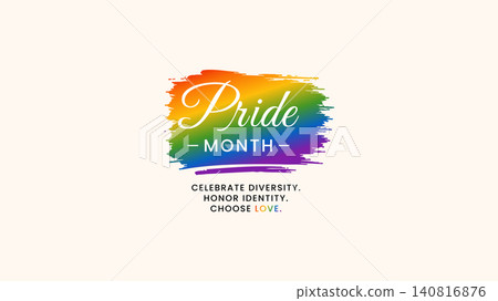 Pride Month Rainbow Brush Design Pride Month Rainbow Brush Design 140816876
