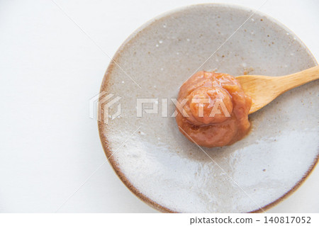 Close-up of pickled plum paste Close-up of pickled plum paste 140817052