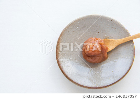 Close-up of pickled plum paste Close-up of pickled plum paste 140817057
