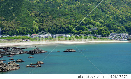 Emerald green sea and white sand beach Emerald green sea and white sand beach 140817371