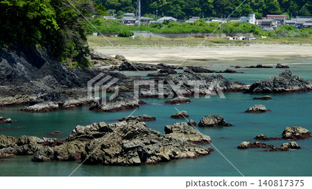 Emerald green sea and white sand beach Emerald green sea and white sand beach 140817375