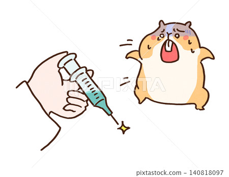 實驗中,一隻豚鼠在即將被注射藥物時,因恐懼而畏縮。 實驗中,一隻豚鼠在即將被注射藥物時,因恐懼而畏縮。 140818097