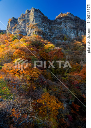 Mount Nakanodake at sunset, as seen from the observation deck of Mount Myogi. 140818575