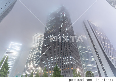 Rainy night view of Shinjuku's sub-city center Rainy night view of Shinjuku's sub-city center 140818855
