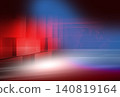 Abstract dark blue studio space with worldmap at back concept  140819164