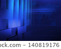 Abstract dark blue studio space with worldmap at back concept series 140819176