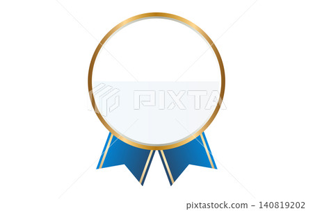 A luxurious round laurel wreath frame and blue ribbon emblem headline material (no text) 4 A luxurious round laurel wreath frame and blue ribbon emblem headline material (no text) 4 140819202