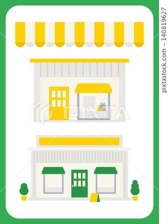 Set of store front vector illustrations. Set of store front vector illustrations. 140819627