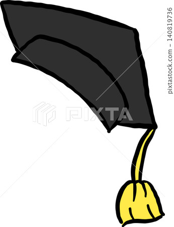 Graduation Cap Cartoon Hand Drawn Graduation Cap Cartoon Hand Drawn 140819736