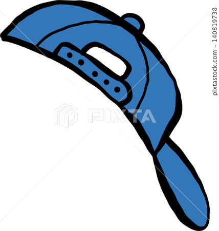Blue Snapback Hat Illustration 140819738