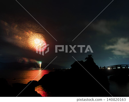 Red and orange fireworks 140820163