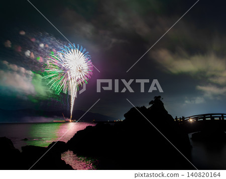 Fireworks of various colors 140820164