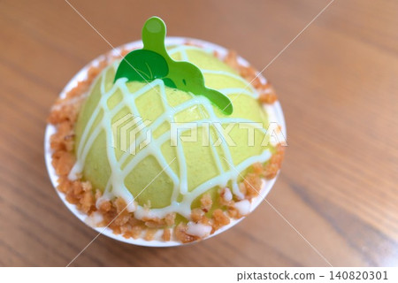 Melon-flavored dessert photo stock images that can be used for cafe menus and dessert introductions. Melon-flavored dessert photo stock images that can be used for cafe menus and dessert introductions. 140820301